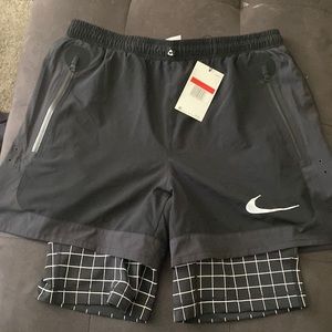 Off-White X Nike Shorts Black Grid
